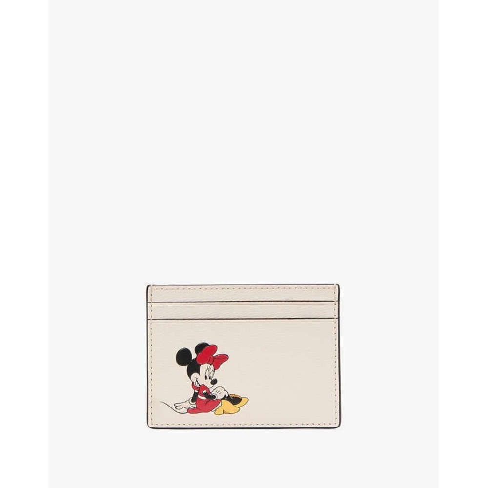 Disney x Kate Spade Minnie‎ Mouse Slim Card Holder Wallet Parchment Multi KI370